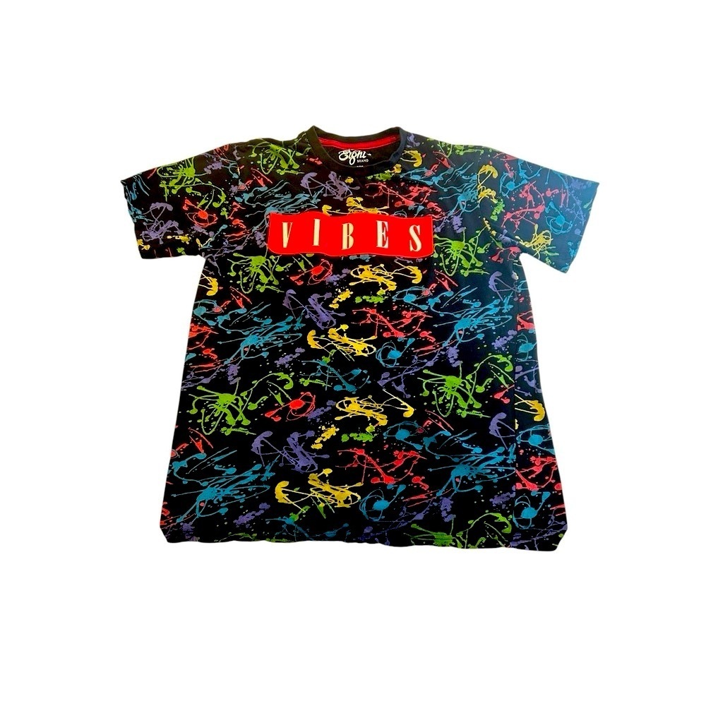 Vibes Graphic Design Paint splatter Tshirt Men X-Large Eighty Eight Brand - Picture 5 of 6